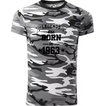 Pánská móda Legends are born in 1963 - Army CAMOUFLAGE - XS ( Šedý maskáč )