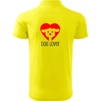 Pánská košile Dog Lover čumák - Polokošile pánská Pique Polo 203 - 5XL ( Citrónová )