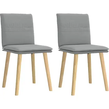 Jídelní židle OMAXI Jídelní židle 2 ks světle šedé textil 634115