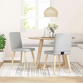 Jídelní židle OMAXI Otočné jídelní židle 2 ks oblak šedá textil 632869