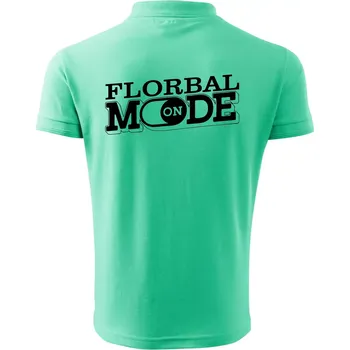 Pánská košile Florbal mode - Polokošile pánská Pique Polo 203 - 5XL ( Mátová )