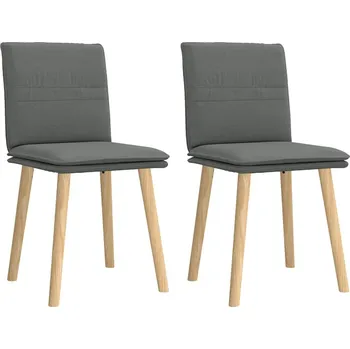 Jídelní židle OMAXI Jídelní židle 2 ks tmavě šedé textil 634122