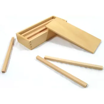 Dřevěná hračka Hranoly v krabici (pro hnědé schody)