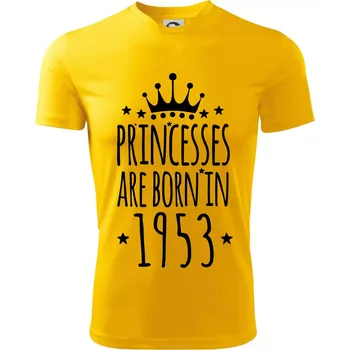 Chlapecké tričko Princesses are born in 1953 - Dětské triko sportovní (dresovina) - 146 cm/10 let ( Žlutá )