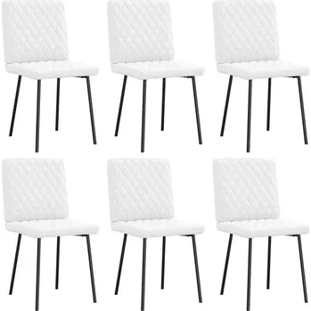 Jídelní židle OMAXI Jídelní židle 6 ks bílé umělá kůže 569349