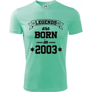 Legends are born in 2003 - Dětské triko sportovní (dresovina) - 158 cm/12 let ( Mátová )