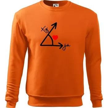 Pánská mikina Matematika láska - Mikina Essential pánská - M ( Oranžová )