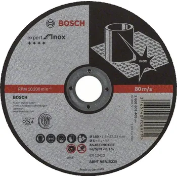Pilový kotouč BOSCH Dělicí kotouč rovný Expert for Inox, 150x22,23x1,6 mm 2608603405 free_store_pickup