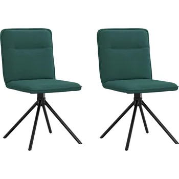Jídelní židle OMAXI Jídelní židle 4 ks tmavě zelené textil 633934