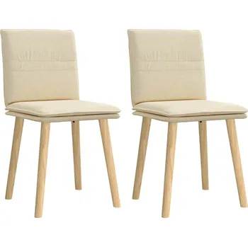 Jídelní židle OMAXI Jídelní židle 2 ks krémové textil 634184