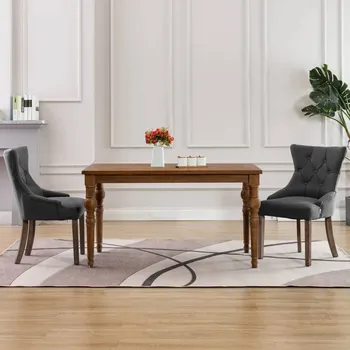 Jídelní židle OMAXI Jídelní židle 2 ks šedé textil 052464