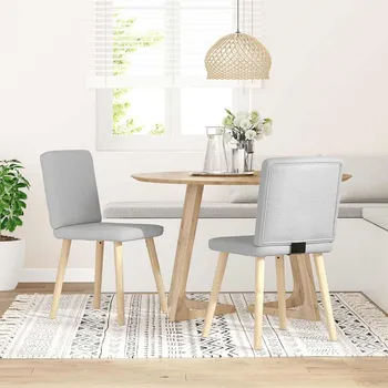 Jídelní židle OMAXI Otočné jídelní židle 2 ks oblak šedá textil 633620