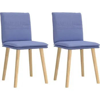 Jídelní židle OMAXI Jídelní židle 2 ks Džínová modrá látka 634214