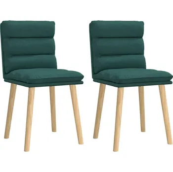 Jídelní židle OMAXI Jídelní židle 4 ks tmavě zelené textil 634542