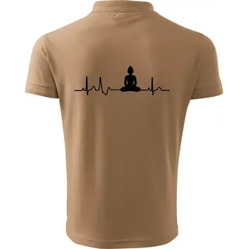 Pánská košile Ekg Budha - Polokošile pánská Pique Polo 203 - 5XL ( Písková )