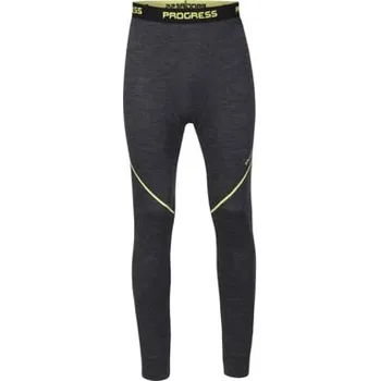 Pánské termo spodky MW SDN 170 pánské dlouhé merino spodky černý melír L