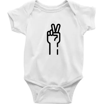 Kojenecký body Nůžky ikona - Body kojenecké s krátkým rukávem - Krátký r. do 3 měs ( Bílá )