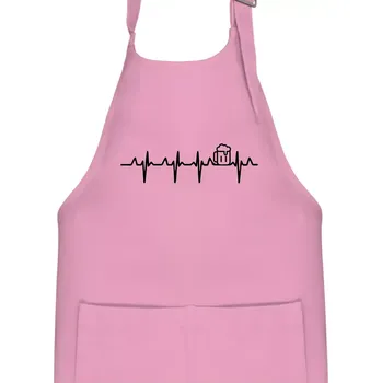 Kuchyňská zástěra EKG pivo - Dětská zástěra na vaření - Univerzální velikost ( Růžová )