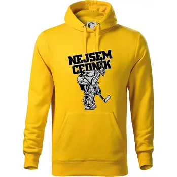 Pánská mikina Nejsem cedník - Mikina pánská Cape s kapucí - S ( Žlutá )