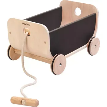 Dřevěná hračka PlanToys Vozík - černý