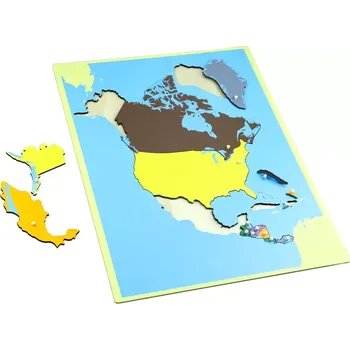 Puzzle Puzzle - mapa Severní Amerika - bez rámečku