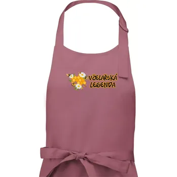 Kuchyňská zástěra Včelařská legenda - Pánská zástěra na vaření - Univerzální velikost ( Starorůžová )