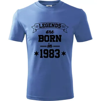 Chlapecké tričko Legends are born in 1983 - Tričko dětské bavlněné - 98 cm / 2 roky ( Azurově modrá )