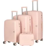 Cestovní plastový kufr světle růžový - Ormi Platon SADA růžová
