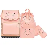 Set školní batoh velký Ergomaxx BFF Pink Jeune Premier ergonomický a školní penály se školním vakem na tělocvik a přezůvky