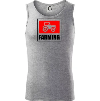 Farming traktor logo - Tílko pánské Core - M ( Tmavě šedý melír )