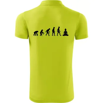 Pánská košile Evoluce budha - Polokošile Victory sportovní (dresovina) - 2XL ( Limetková )