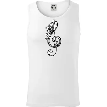 Houslový klíč kytky - Tílko pánské Core - XL ( Bílá )