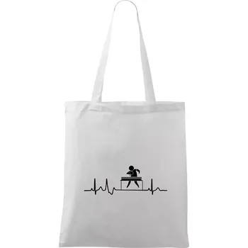EKG stolní tenis - Taška bavlněná - 42 x 38 cm ( Bílá )