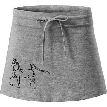 Dámská sukně Kůň silueta - Sportovní sukně - two in one - XL ( Tmavě šedý melír )
