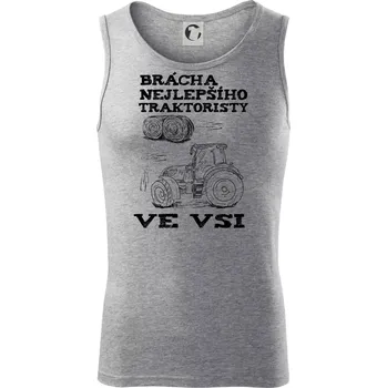 Brácha nejlepšího traktoristy ve vsi - Tílko pánské Core - 2XL ( Tmavě šedý melír )