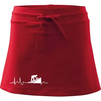 Dámská sukně EKG pokrývač - Sportovní sukně - two in one - S ( Červená )