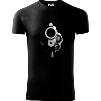 Pánské oblečení Hlaveň fotka - Viper FIT - Pánské zůžené tričko - 3XL ( Černá )