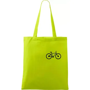 Obrázek kola na prsu horské kolo - Taška bavlněná - 42 x 38 cm ( Limetková )