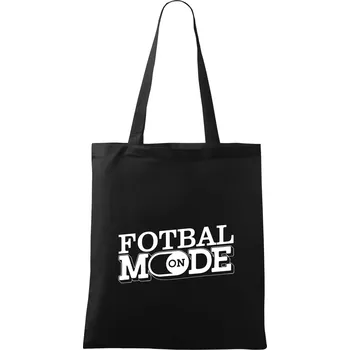 Nákupní taška Fotbal mode - Taška bavlněná - 42 x 38 cm ( Černá )