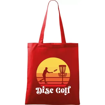 Disc golf postava vintage - Taška bavlněná - 42 x 38 cm ( Červená )