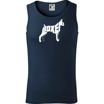 Boxer nápis v těle - Tílko pánské Core - 2XL ( Námořní modrá (velmi tmavá - téměř černá) )