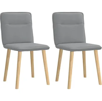 Jídelní židle OMAXI Jídelní židle 2 ks světle šedé textil 633767