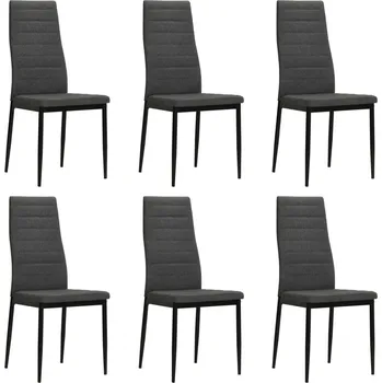 Jídelní židle OMAXI Jídelní židle 6 ks tmavě šedé textil 702740