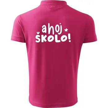 Pánská košile Ahoj školo - Polokošile pánská Pique Polo 203 - 4XL ( Purpurová )