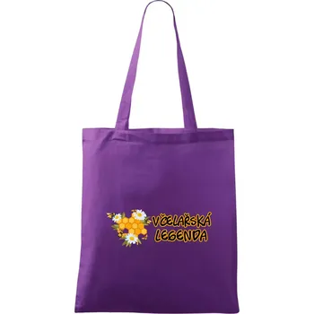 Včelařská legenda - Taška bavlněná - 42 x 38 cm ( Fialová )