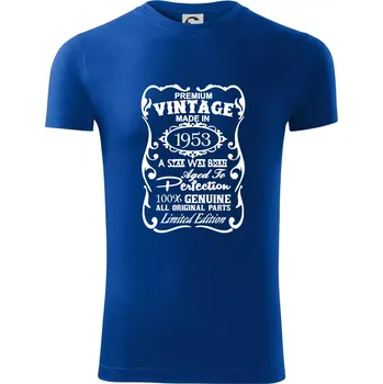 Vintage Etiketa - 1953 - Viper FIT - Pánské zůžené tričko - L ( Královská modrá )