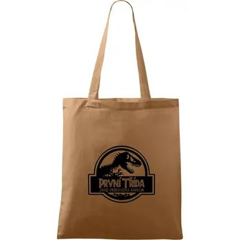 Nákupní taška První třída jako procházka parkem - Taška bavlněná - 42 x 38 cm ( Cappuccino )