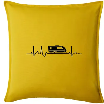 Polštář EKG karavan - Polštář 50x50 - 50x50 - Pouze potah ( Žlutá )