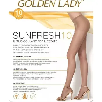 Dámské punčochy Punčocháče Golden Lady Sunfresh 10 den 2-5 gobi/odc.béžová 3-M