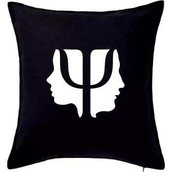 Polštář Psychologie hlavy - Polštář 50x50 - 50x50 - Pouze potah ( Černá )